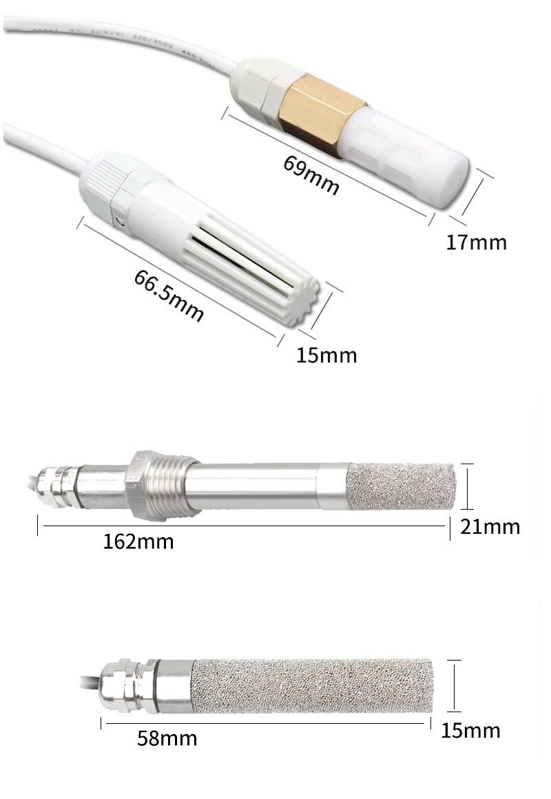 Taidacent Modubus RS485เซ็นเซอร์ความชื้นRS485กันน้ำเครื่องส่งสัญญาณProbeการตรวจสอบอุณหภูมิความชื้นProbe