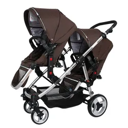 Doppia Passeggini per bambini Può Essere Piegato Prima Dopo Il Doppio Trolley Retromarcia Baby Forniture BB Passeggino Può Sedersi Può Sdraiato