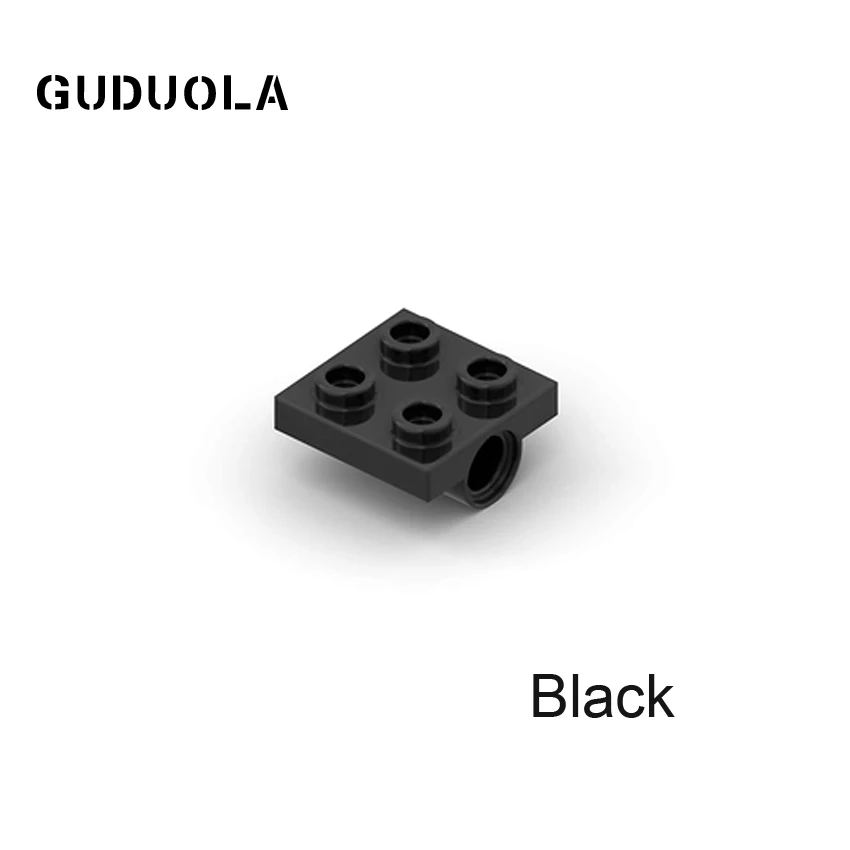 Специальная пластина Guduola 2x2 с отверстием без крестовой опоры 2444, блок подшипниковой пластины, детали MOC, 50 шт./лот