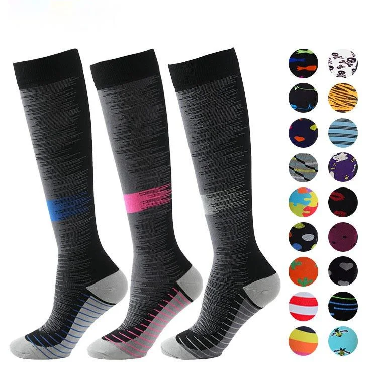 6 Pairs Compression Socks for Men & Women Circulation 15-20 mmHg, is Best for Running Medical Nurses Pregnancy Travel