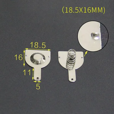 YYT 10PCS 18650 battery sheet 16*16*18.5MM spring contact sheet battery box positive and negative single bipolar