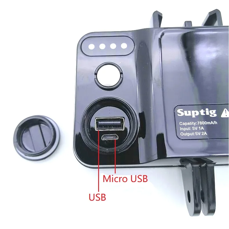 Suptig 7800mAh Waterproof Power Bank Battery Charger Waterproof Case For GoPro Hero 12110/9/8/7/5/4/3 Action Camera Charging Box