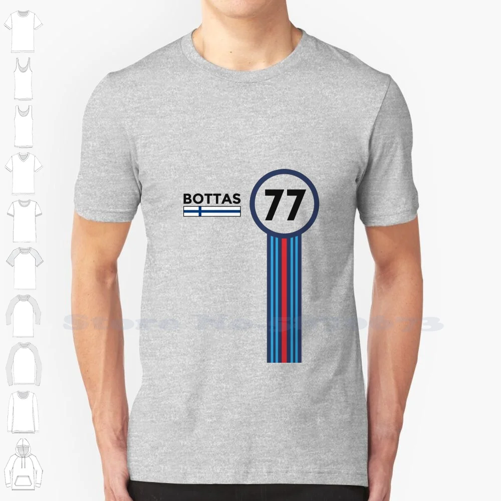 2015-#77 Bottas [ V2 ] Cool Design Trendy T-Shirt Tee 2015 Motorsport 2014 2015 77 Bottas Valtteri Bottas