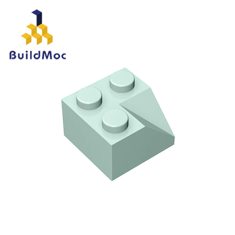 BuildMOC Assembles Particles 3046 2x2 45 degree sloped corner roof For Building Blocks Parts DIY Educational BricksToy Children