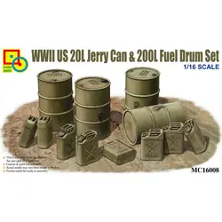 Classy Hobby MC16008 1/16 WWII U.S. 20L Jerry Can & 200L Drum Set - Scale Model Kit