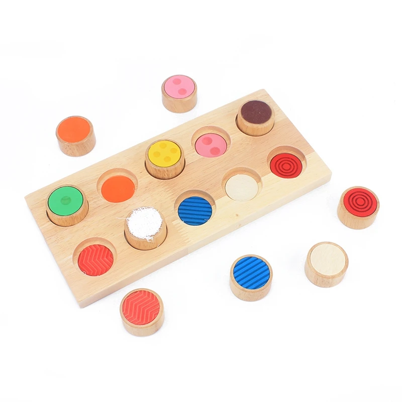 Montessori Memory Touch Board 10Pcs Touch Column Toys for Children Sensory Teaching Aids Toy Early Educational Unisex Baby Gift