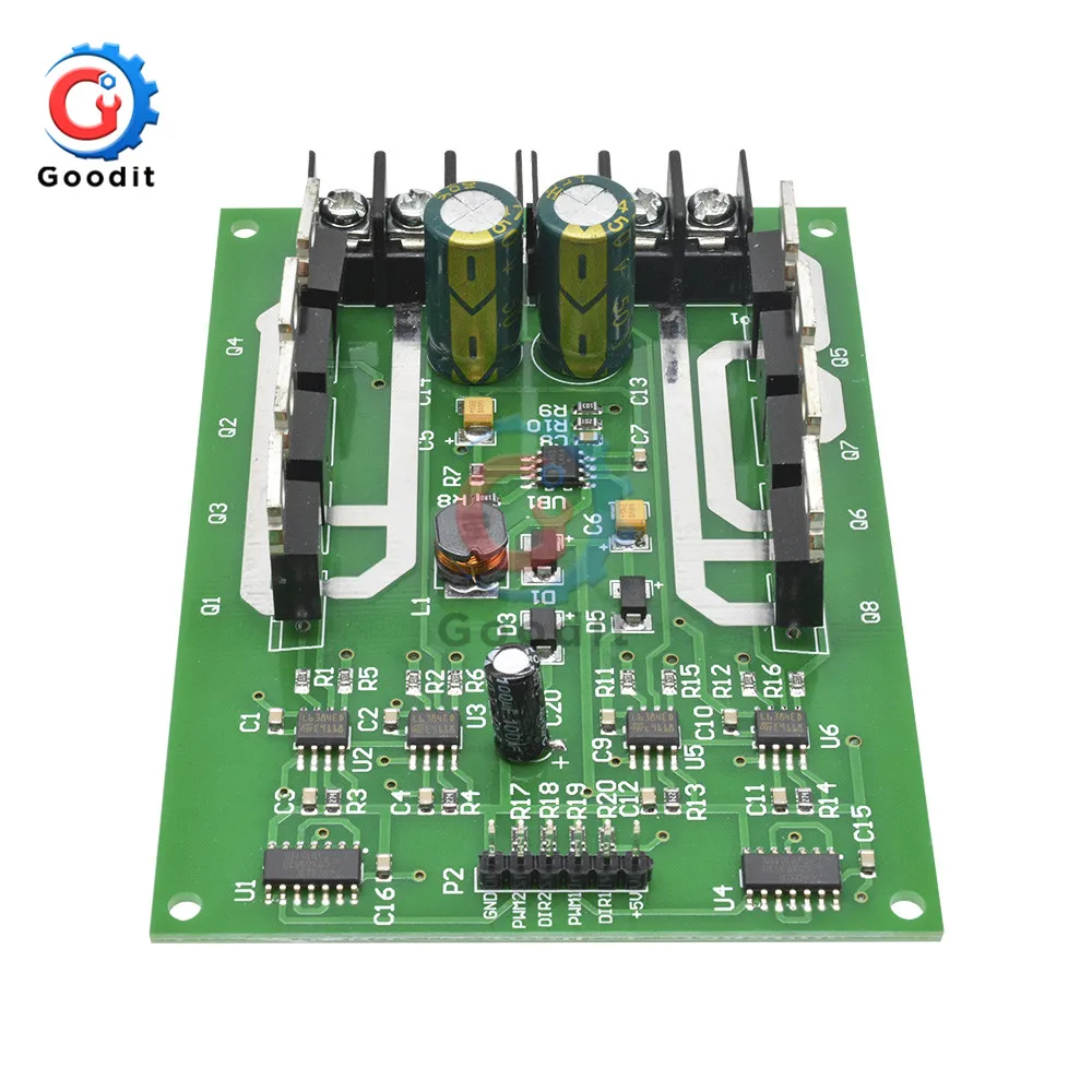 DC 3V-36 V DC Motor Driver Module H Bridge DC MOSFET IRF3205 15A Peak 30A Maximum Current Dual Motor Driver Bread Board Module