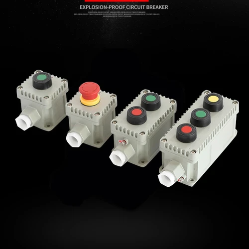 Imagen 2 del producto Botón de Control de parada de emergencia a prueba de explosiones, caja de botones a prueba de explosiones, botón de parada de emergencia desde el bloqueo, La53-1h