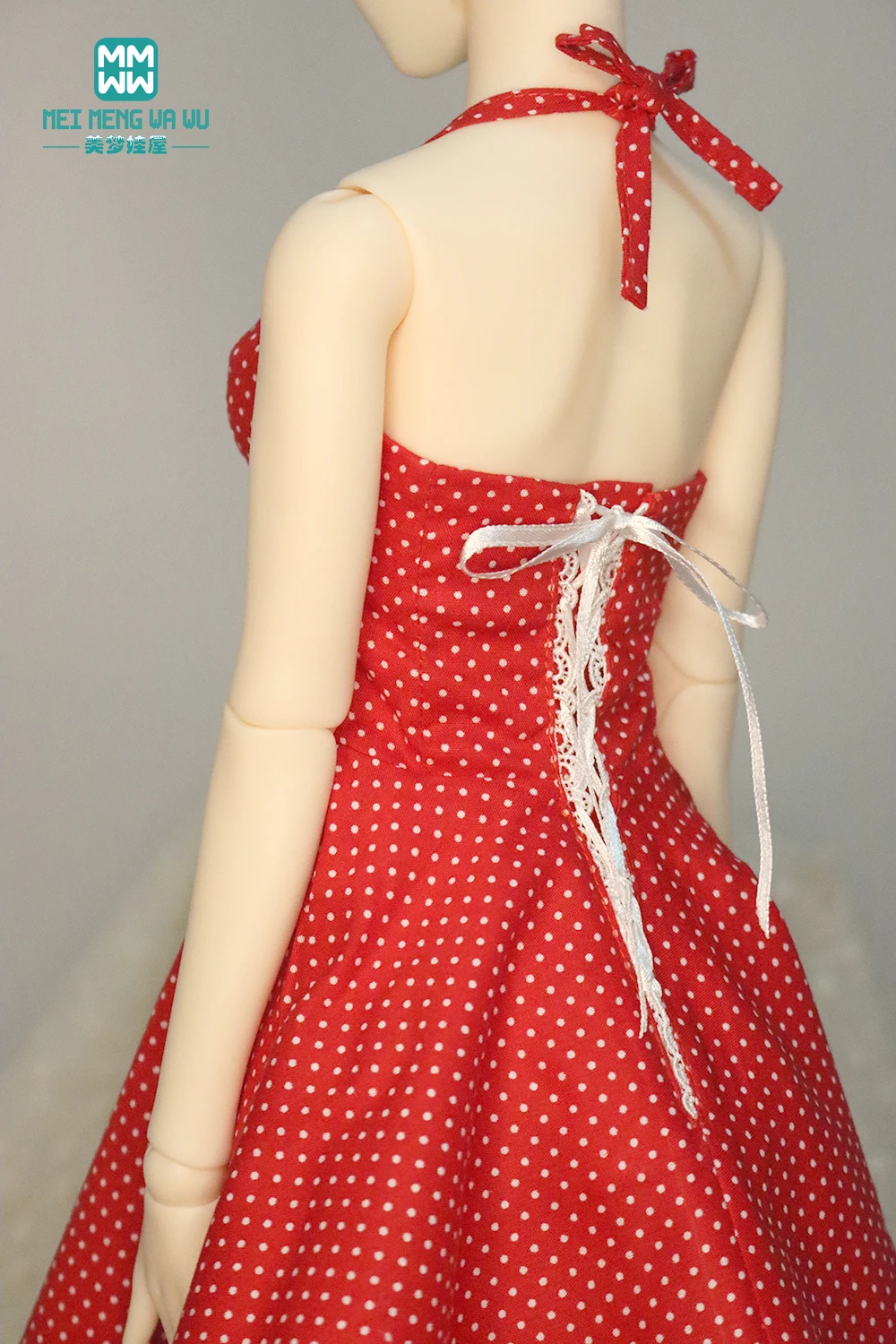 58--60CM 1/3 BJD Doll clothes DD SD DDL Toy ball joint doll accessories Fashion polka dot big skirt Holiday gift