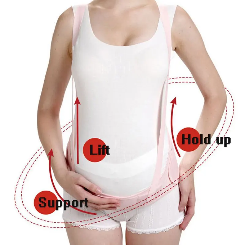 Elastic Women Waist Shaper Fully enclosed mesh Breathable Pregnant Women Stomach Lift Belt Prenatal Warm Solid Support Belt