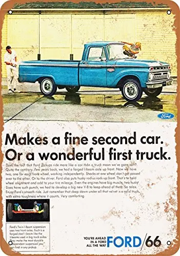 

Metal Sign - 1966 Ford Pickup Trucks - Vintage Look Wall Decor for Cafe beer Bar Decoration Crafts