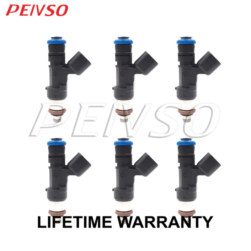 PEIVSO 6pcs 0280158055 5L2Z9F593CB Fuel Injector For Mazda B4000 4.0L V6 2005~2010 Land Rover LR3 LR004860 2006~2009