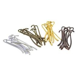 24pcs assorted colors classic simple alloy metal  blank beading simple smooth pattern bookmark DIY Making