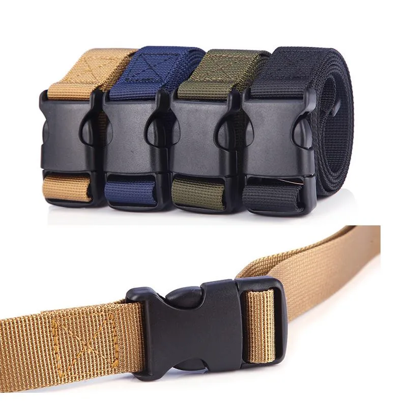 Men's Belt Leisure Clasp Multifunctional Nylon Canvas Tactical Belt Insert Buckle To Prevent Allergic Outdoor Girdle women belt