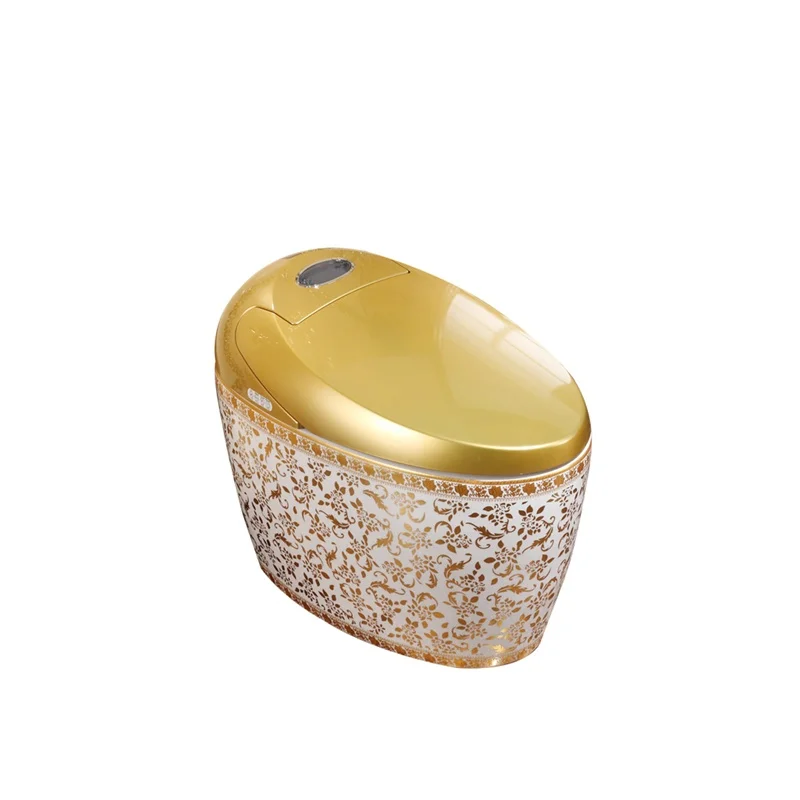 new design luxury bathroom gold smart toilet