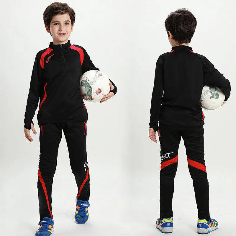 Boy Girl Autumn Running Sweatshirt + Sweatpants Children Kid Basketball Football Soccer Sets Sport Suit Tracksuit Jersey Kit 09