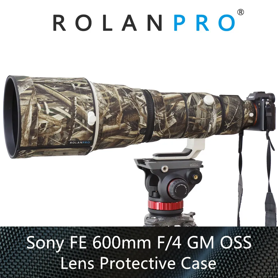 ROLANPRO Waterproof Lens Camouflage Coat Rain Cover For Sony FE 600mm F/4 GM OSS Lens Protective Case Guns Sleeve Clothing