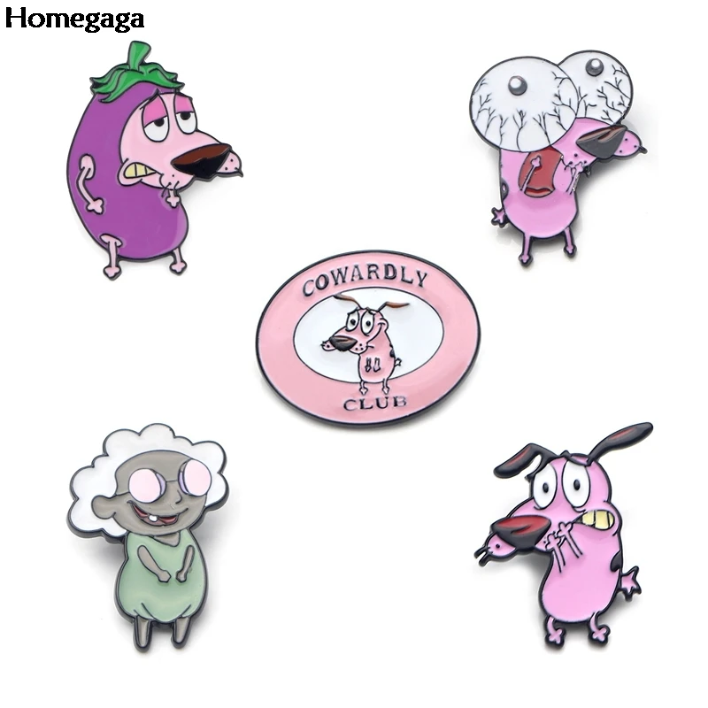 Homegaga cartoon dog badge zinc alloy pin tie Pins backpack clothes brooches for men women hat decoration badges gift D2028