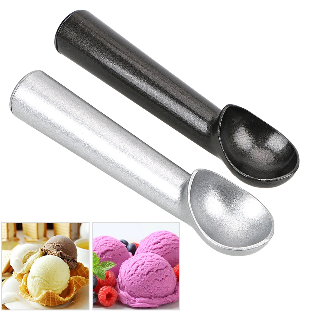 Aluminium Alloy Ice Cream Scoop Non-Stick Anti-Freeze Ice Ball Maker Spring Handle Frozen Yogurt Cookie Dough Ball Spoon