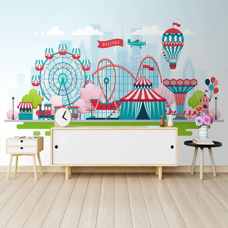 

Custom Photo Wallpaper 3D Modern Fresh Cartoon Park Children's Room Background Wall Mural Stickers Papel De Parede Home Décor