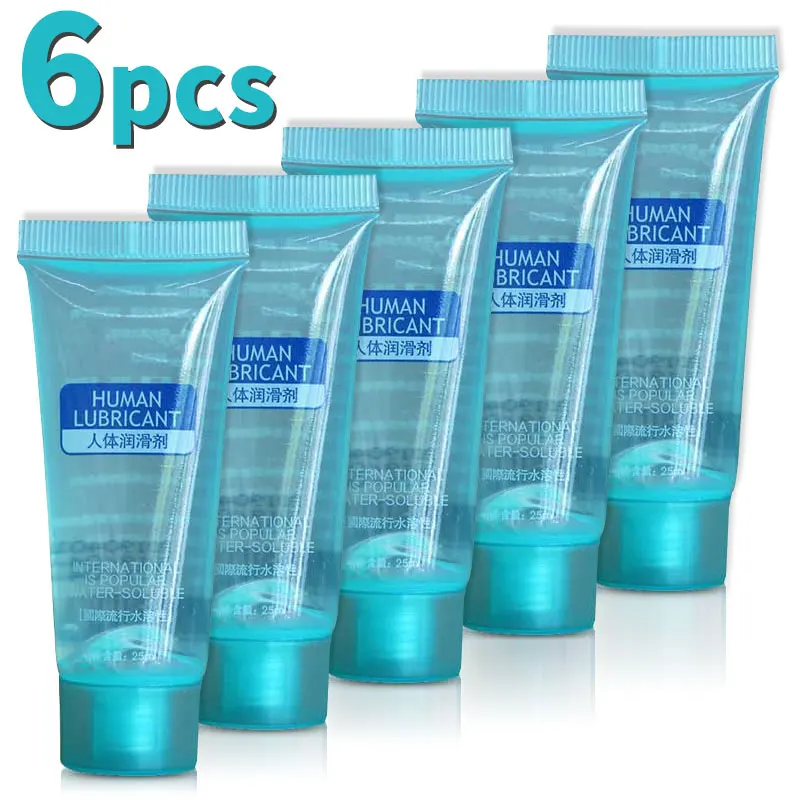 6pcs Based Lube Water Anal Grease for Sex Lubricant Gel Vagina Lubrication Oil Lubricante Sexual Silk Lubricants Women Exciter