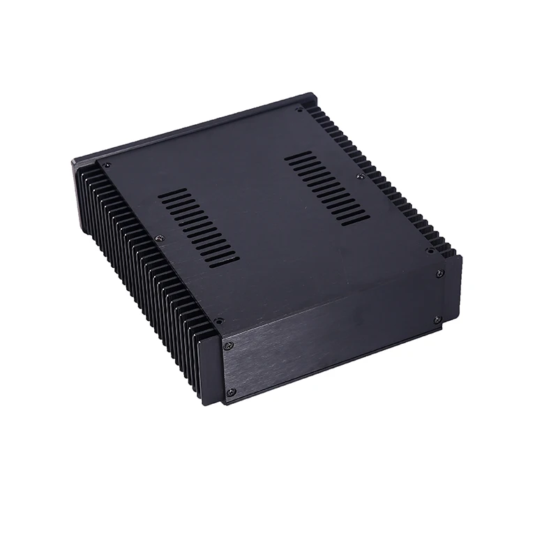 Czarny mini wzmacniacz aluminiowy klasy A DIY obudowa przedwzmacniacza Amp Box obudowa zasilacza 213*245*70MM CJ 173