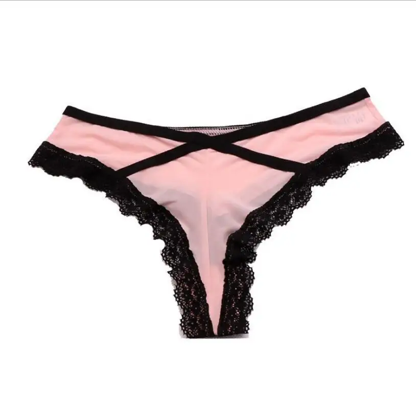 European Style Sexy Lace Panties Sex String Women Soft Satin Underwear Thongs Female Lingerie Crtoch Cotton Briefs S1261