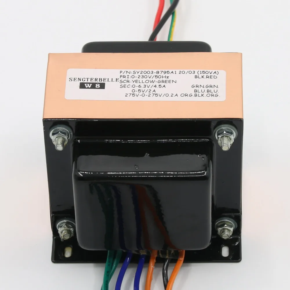 150VA HiFi Audio Tube Preamp Transformer Sec: 275V-0-275V 0-6.3V 0-5V EI-Core Power Transformer