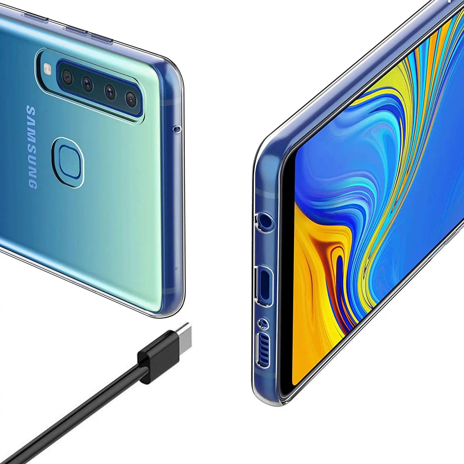 Custodia morbida in Silicone TPU per Samsung Galaxy A9 2018 A9S custodie per telefoni trasparenti 360 Gel protettivo sottile Coque SM-A920F/DS Armor