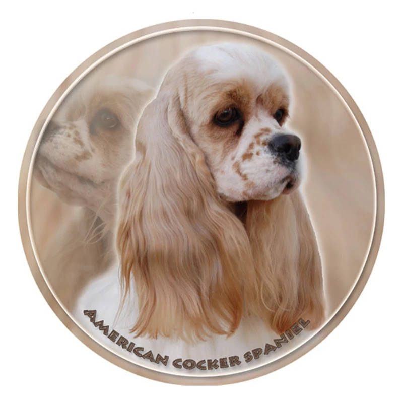 S30304# Self-Adhesive PVC Decal American Cocker Spaniel Car Sticker Waterproof Auto Decors for Bumper Rear Window Laptop