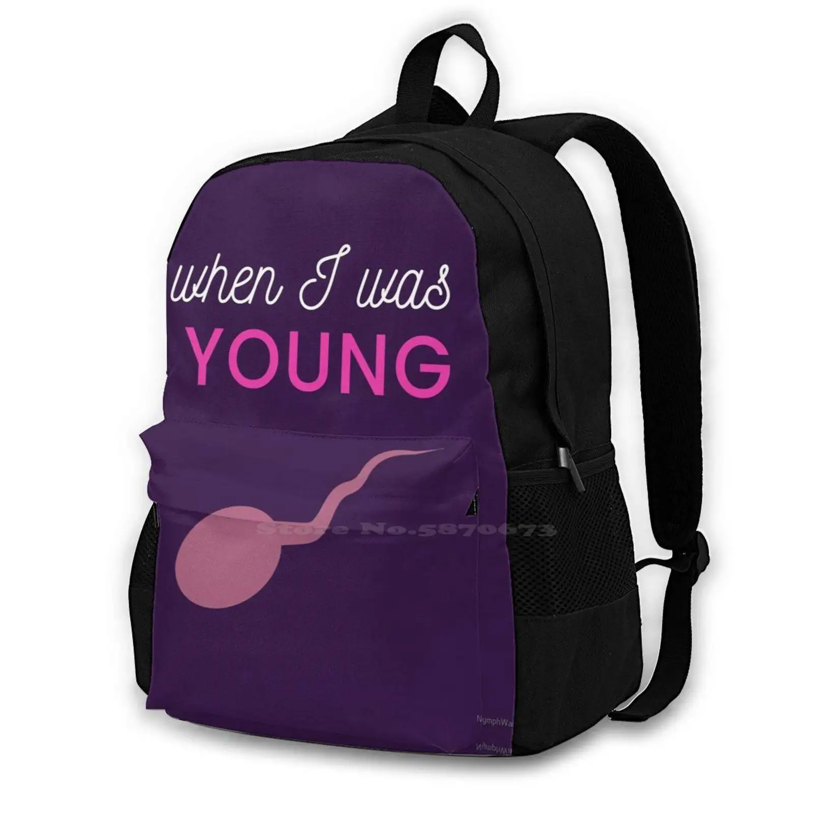 Cute Childhood Picture School Bags Travel Laptop Backpack Young Whale Human Life Reproduction Fertilization Biology Egg Medical