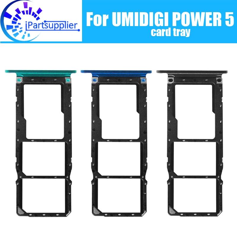 UMIDIGI POWER 5-Soporte de bandeja para tarjetas 100%, bandeja de tarjeta SIM Original de alta calidad, Soporte para tarjeta Sim de refuerzo para POWER 5.