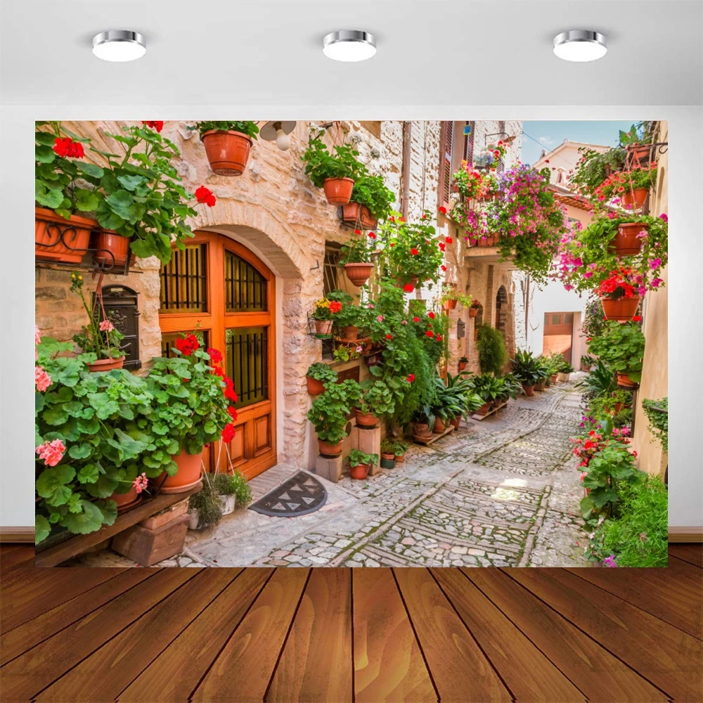 Italia Kota Jalan Sekutu Latar Belakang Musim Semi Bunga Liburan Perjalanan Eropa Foto Latar Belakang Dewasa Pernikahan Potret Menembak Studio