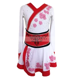 LIUHUO Women Girl Adult Performance Roller Costume Competition Leotard Skirt Ice Figure Skating Dress Teens Chinese Style Red