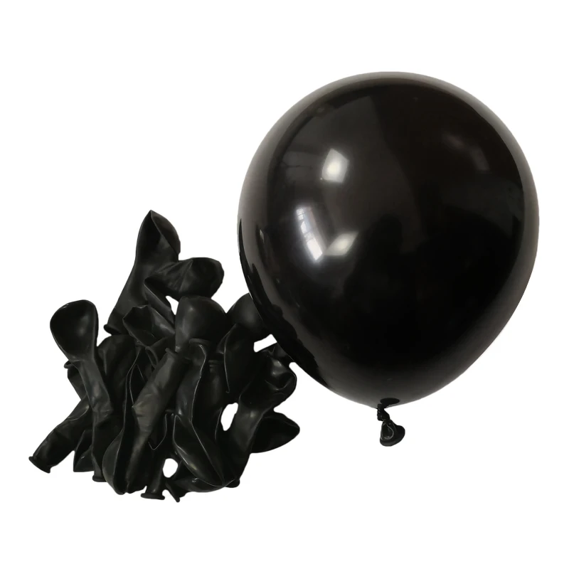 100pcs 10 Inch Black Latex Air Globos Balloons Golden Helium Baloon Birthday Party Decorations Adult Wedding Supplies