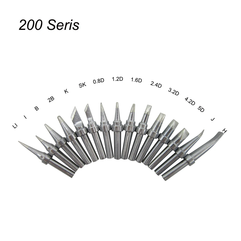 15 PCS 200 Series  Replacement Soldering Tips Fit QUICK 203 203H 204 204H 203D 376(I) 376D(I) 3100 3101 3102 3112 3202 20H-90