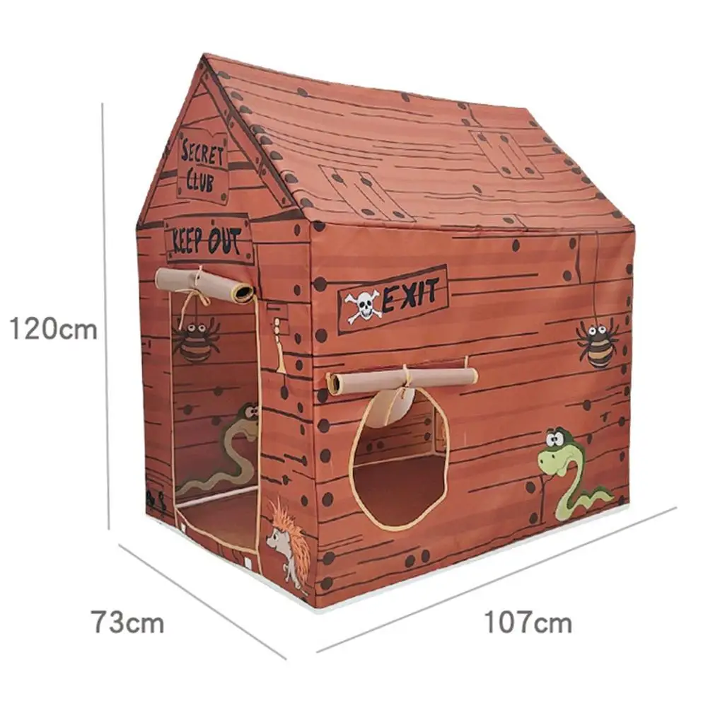 휴대용 어린이 텐트 플레이 하우스, 공주 실내 플레이 하우스, 인도 나무 집, 해적 집, 작은 천막 방 장식