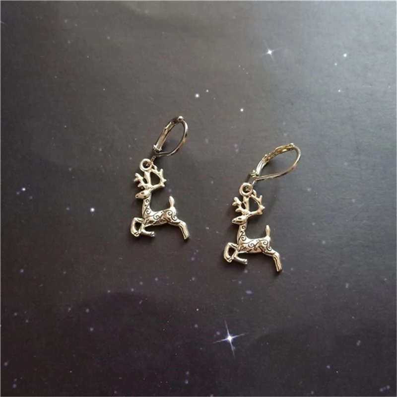 Reindeer Leverback Earrings, Reindeer Jewelry Jewellery, Xmas Leverback Earrings, Christmas Reindeer Jewelry Jewellery