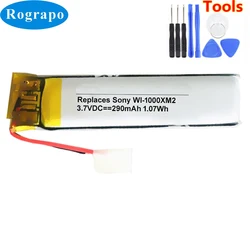 Nowy zestaw słuchawkowy 3.7V 290mAh bateria do Sony WI-1000XM2 WI-C400 akumulator 2-przewodowy + narzędzia