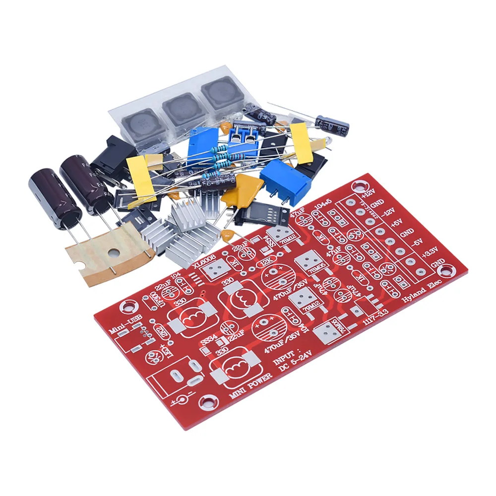 Imagem -02 - Faça Você Mesmo Módulo de Fonte de Alimentação Usb Impulso Única Volta Dupla Linear Regulador de Potência de Saída Múltipla Kit 524v a Mais 12v12v Mais 5v5v Mais 3.3v