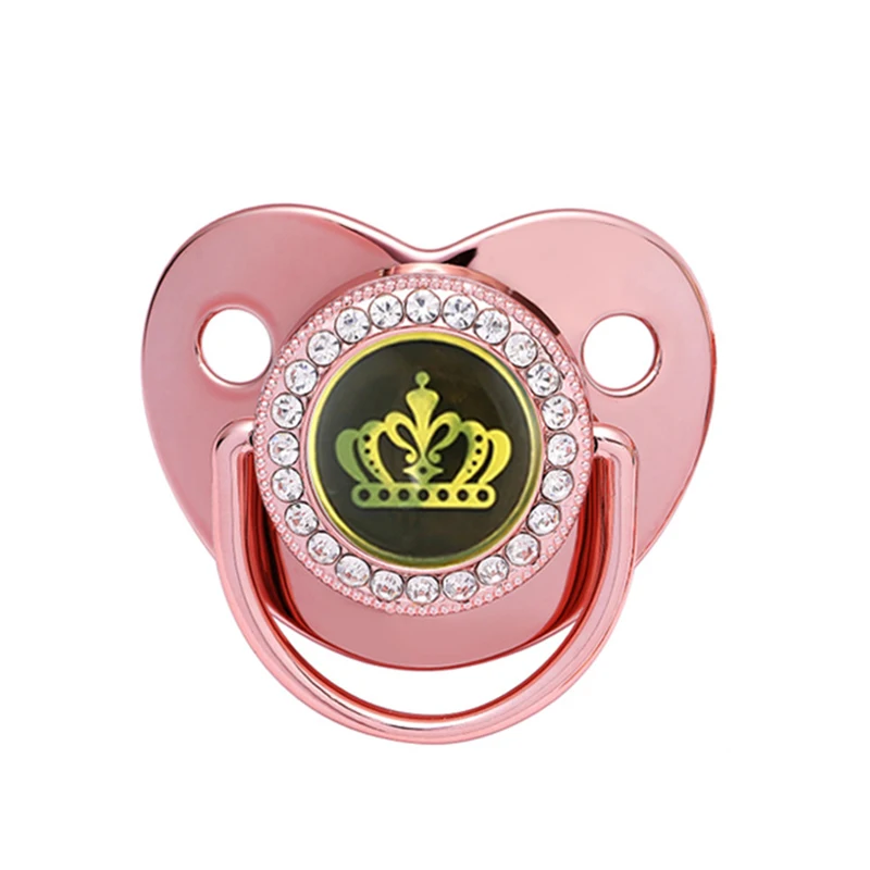 Newborn Baby Pacifier Teether Baby Shower Gifts Rhinestone BPA Free Silicone Pacifier Infant Nipple Dummy For Baby Feeding