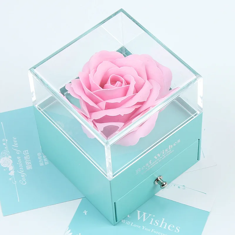 Wrapping Gift Case Gift Box Foldable Flower Box Living Room Wedding Portable Beautiful jewelry box With the bag
