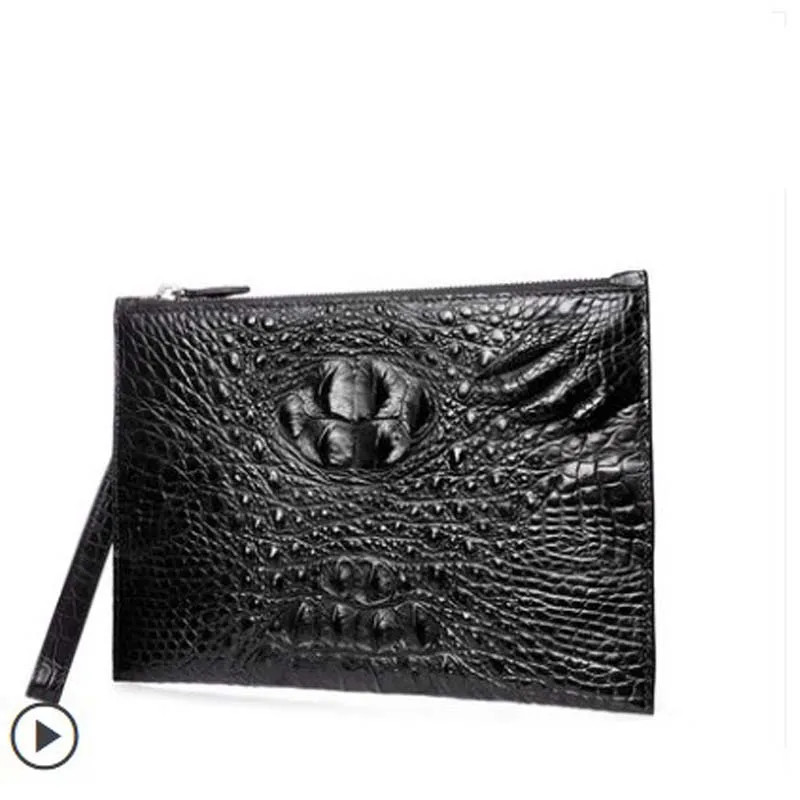 ouluoer crocodile bag men envelope bag  personality  male  Thin men hand bag  leisure  fashion  handbags  tide  Men clutch bag