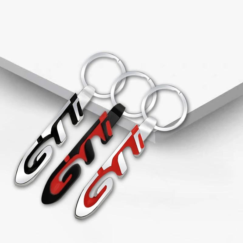 3D Logotipo GTI chave Anel Chave Da Cadeia Chaveiro Carro para Peugeot 106 107 108 206 207 208 2008 3008 306 308 307 508 407 406 Estilo Do Carro