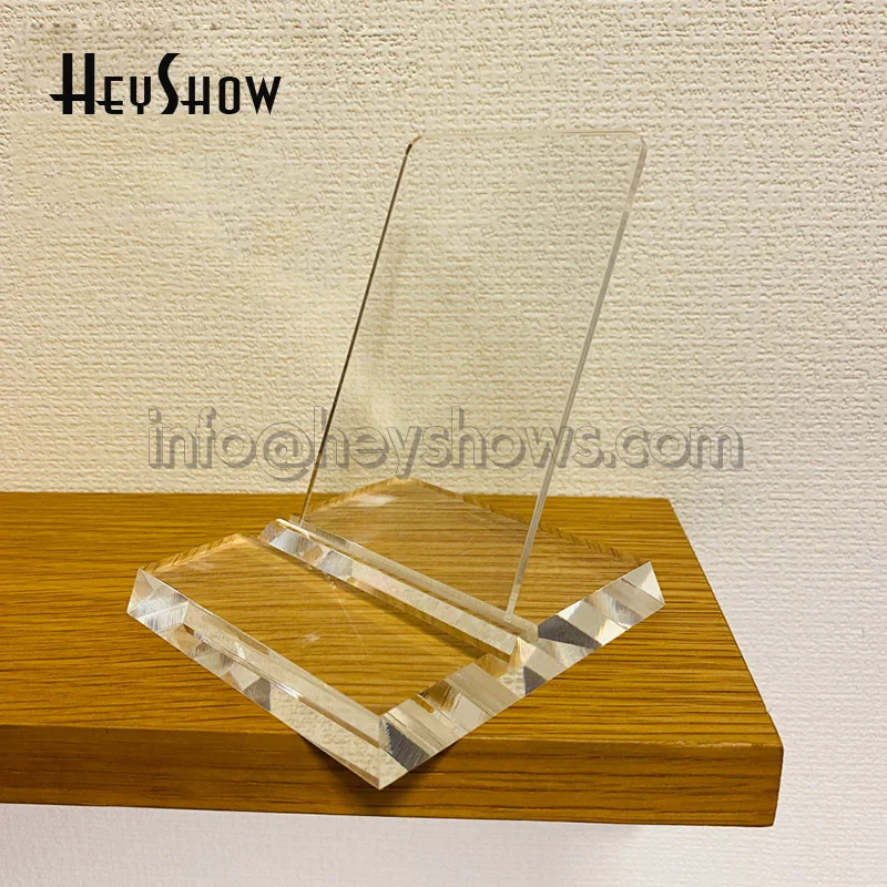 Universal Acrylic Phone Stand, Transparent Phone Holder Base, Mobile Power Support, Handheld Display,Stable for Retail Store