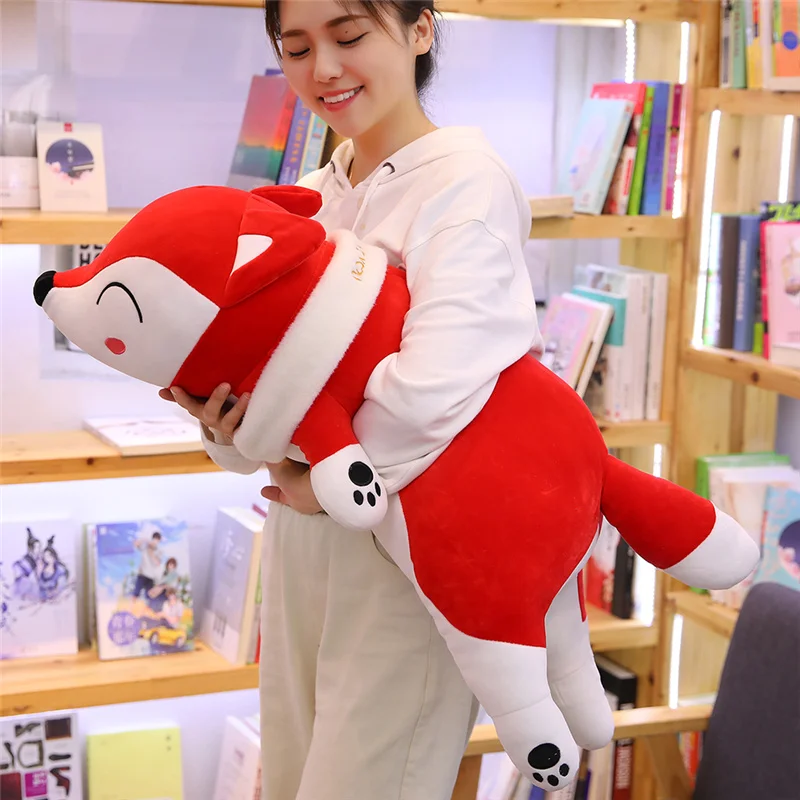 35cm-90cm Kawaii Fox Dolls Stuffed Animals Fox Plush Toys for Girls Plush Pillow Fox Fluffy Doll Birthday Gift For Children