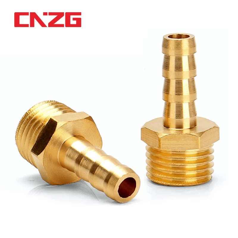 Hose Brass Pipe Fitting 4mm 6mm 8mm 10mm 12mm 19mm Barb Tail 1/8" 1/4" 1/2" 3/8" BSP Male Connector Joint Copper Coupler Adapter