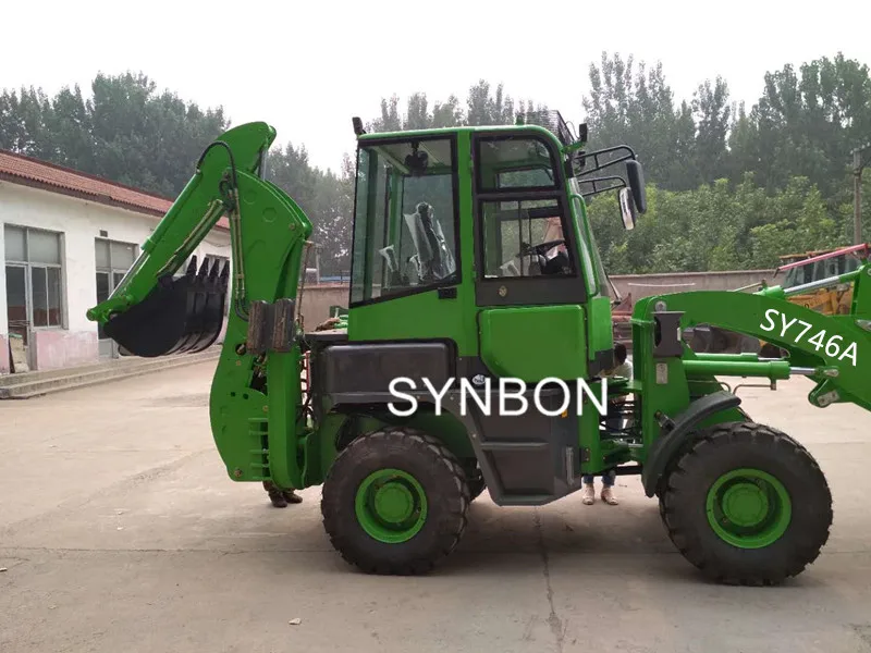 SYNBON  Multi-Purpose Mini Wheel Loader With Backhoe