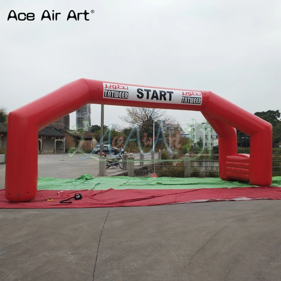 Reusable 10x5m Giant Airtight Arch,Inflatable Start Finish Line Archway With Logo Sticker On Top For Sale Made By Ace Air Art