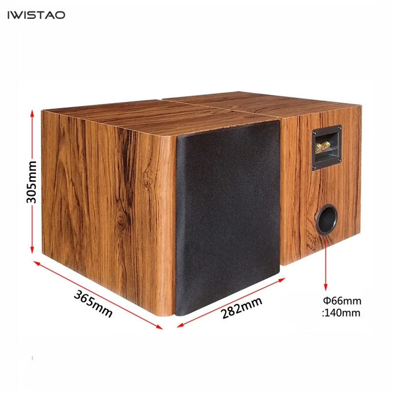 IWISTAO 1 Buah Bass 8 Inci Speaker Kabinet Kosong Speaker Pasif Kayu 18Mm Kepadatan Tinggi Papan MDF Volume 20L DIY